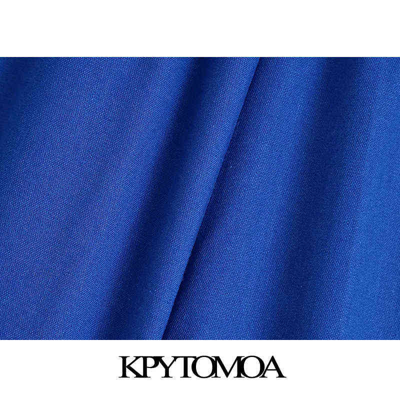 KPYTOMOA Women Chic Fashion Side Pockets Wide Leg Pants Vintage High Elastic Waist Female Trousers Mujer 211115