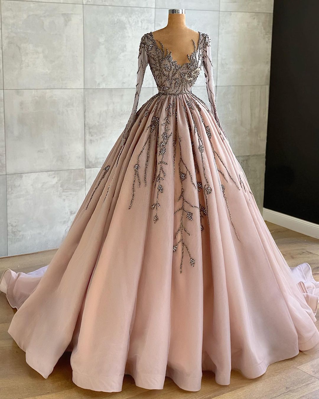 Aso Ebi 2021 Arabic Luxurious Beaded Crystals Evening Dresses Sheer Neck Prom Dresses Lace Sexy Formal Party Second Reception Gowns ZJ925
