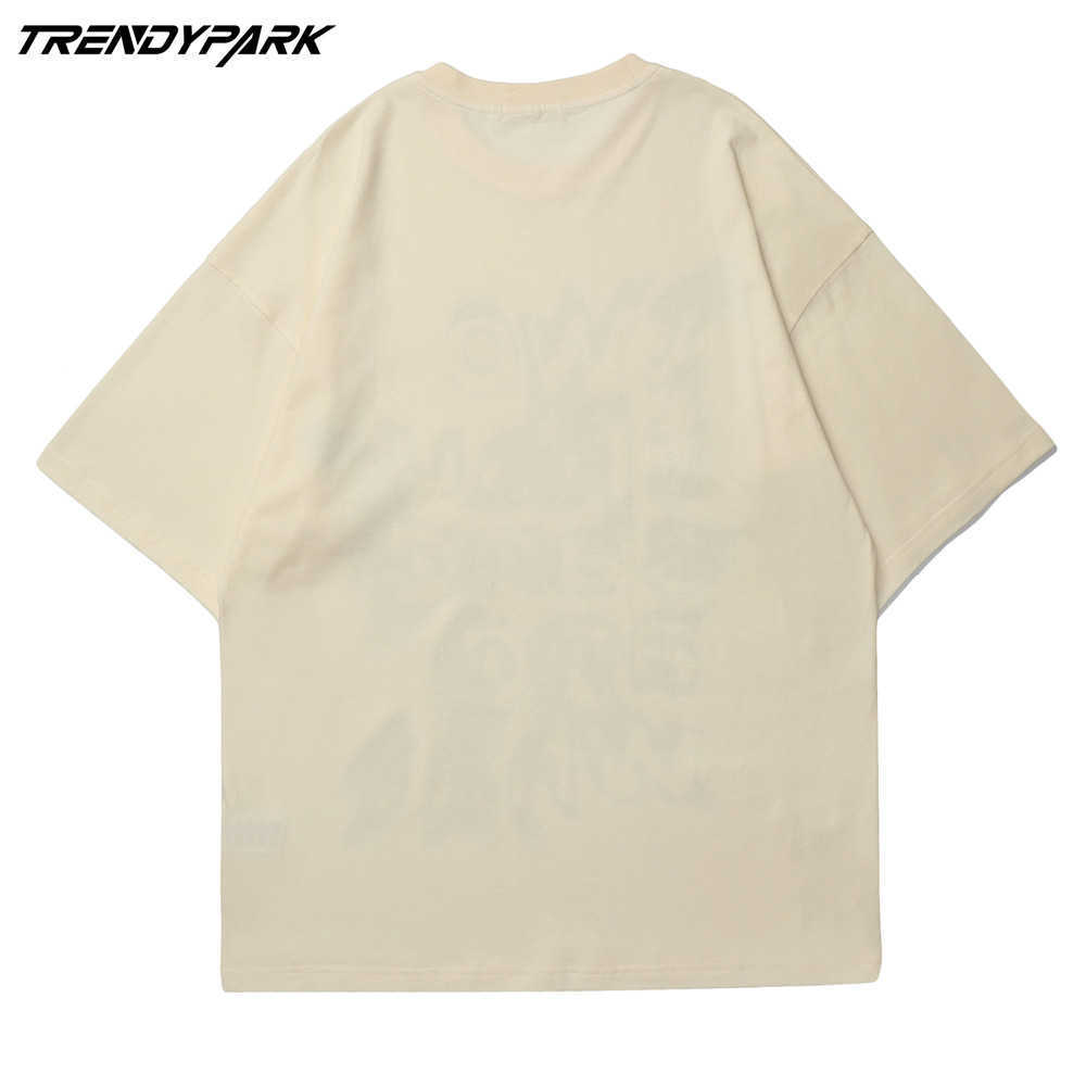 Men's T-shirt Summer Short Sleeve Letters Tee Hip Hop Oversized Cotton Casual Harajuku Streetwear Top Tshirts Clothing 210601