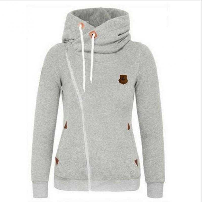 Womens Hoodies Fashion Casual Comfort Hooded Casual Zip-up Long Sleeve Solid Color Streetwear Hoodie 210816