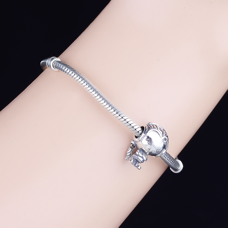 Fit Original Brand Charm Bracelet 100% 925 Silver Little Boy Head Scarf Girl Swingable Pigtail Bead Kid Women Summer Family Berloque DIY