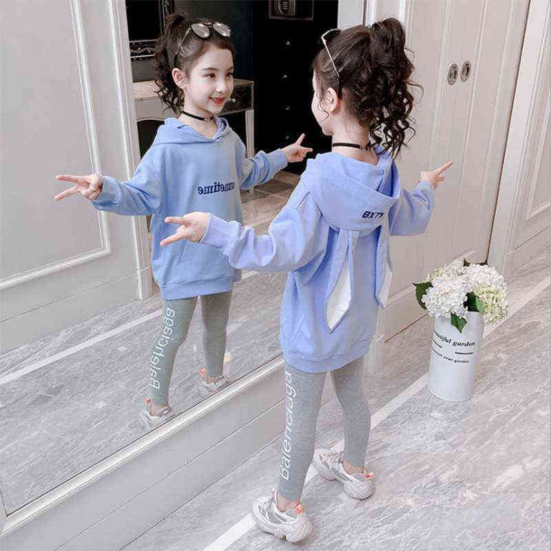 Child Girl tracksuit Clothes Set Teen Baby Tracksuit Spring Autumn Long Sleeve 2 Piece Children Suits 4 6 8 10 12 Years 211104