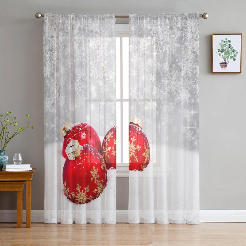 Curtain & Drapes Christmas Background White Ribbon Tulle Curtains For Living Room Decoration Bedroom Sheer Kitchen Window Treatment
Curtain & Drapes Christmas Background White Ribbon Tulle Curtains For Living Room Decoration Bedroom Sheer Kitchen Window Treatment