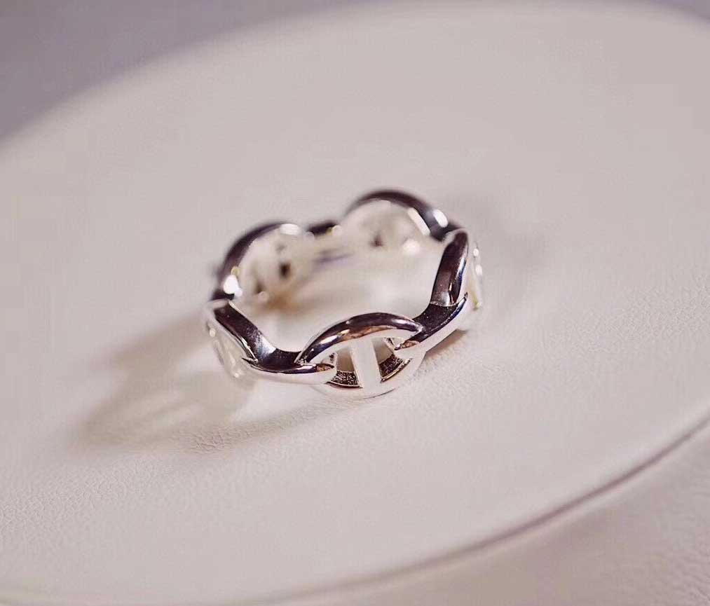 S925 silver punk band ring hollow design in platinum color for women wedding jewelry gift have stamp box PS4813