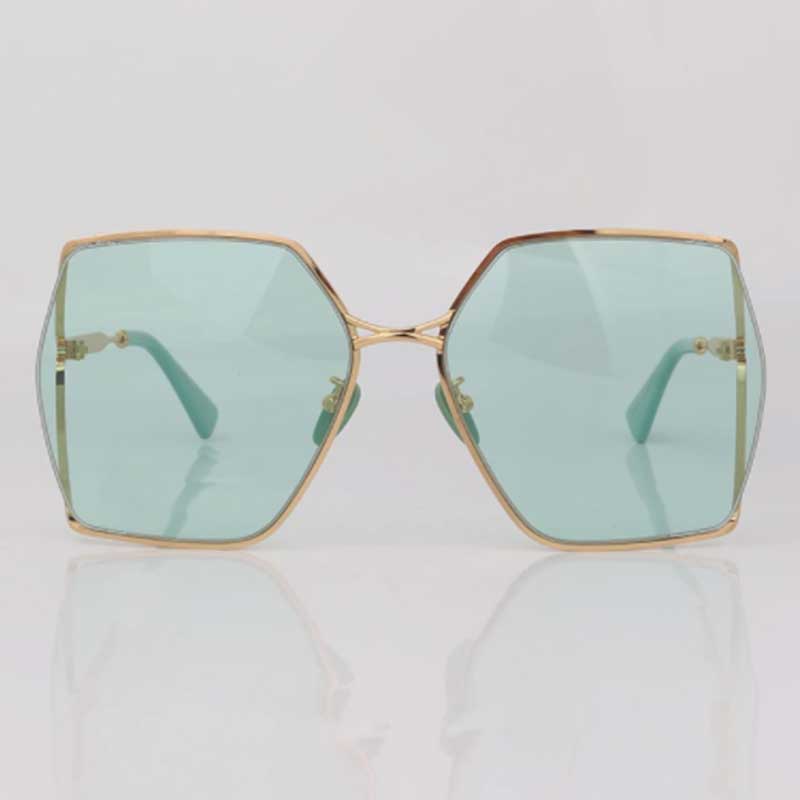 womens Square metal frame women sunglasses clear green lenses green trips
womens Square metal frame women sunglasses clear green lenses green trips