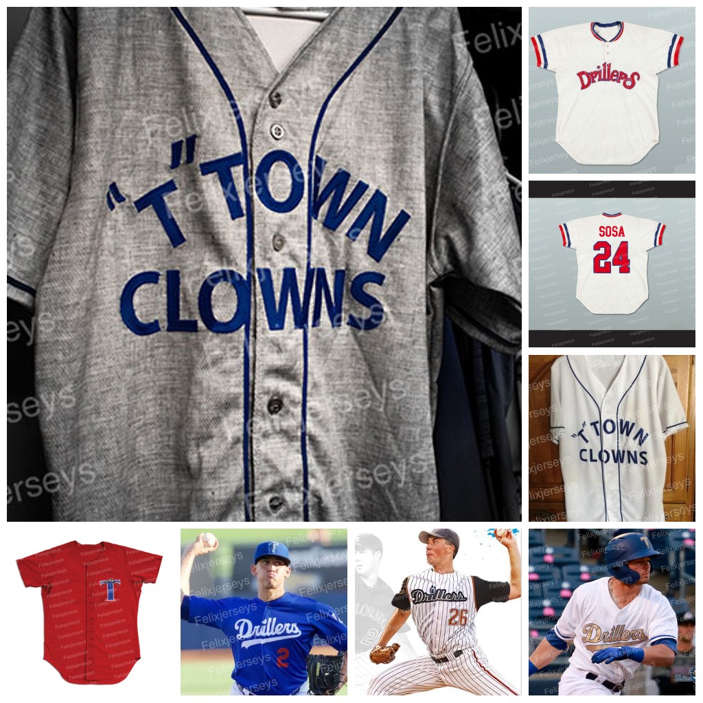 2021 Tulsa Drillers NEGRO LEAGUE "T" TOWN CLOWNS Baseball Jersey Cody Bellinger Clayton Kershaw Julio Urias Jeren Kendall Kenneth Betancourt Ryan Noda, As picture
2021 Tulsa Drillers NEGRO LEAGUE "T" TOWN CLOWNS Baseball Jersey Cody Bellinger Clayton Kershaw Julio Urias Jeren Kendall Kenneth Betancourt Ryan Noda, As picture