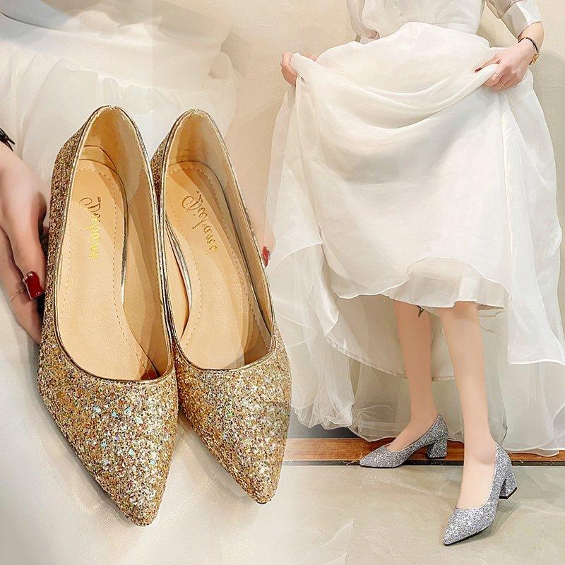 Dress Shoes Large Size Women Wedding Bridal Bling Pumps Silver High Heels Sequined Pointed Toe Boat Ladies Red, Gold
Dress Shoes Large Size Women Wedding Bridal Bling Pumps Silver High Heels Sequined Pointed Toe Boat Ladies Red, Gold