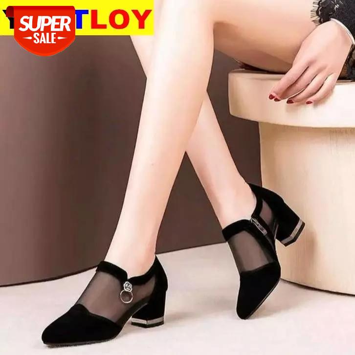 Summer Women High Heel Shoes Mesh Breathable Pumps Zip Pointed Toe Thick Heels Fashion Female Dress Shoes Elegant Footwear #lj5C, Black
Summer Women High Heel Shoes Mesh Breathable Pumps Zip Pointed Toe Thick Heels Fashion Female Dress Shoes Elegant Footwear #lj5C, Black
