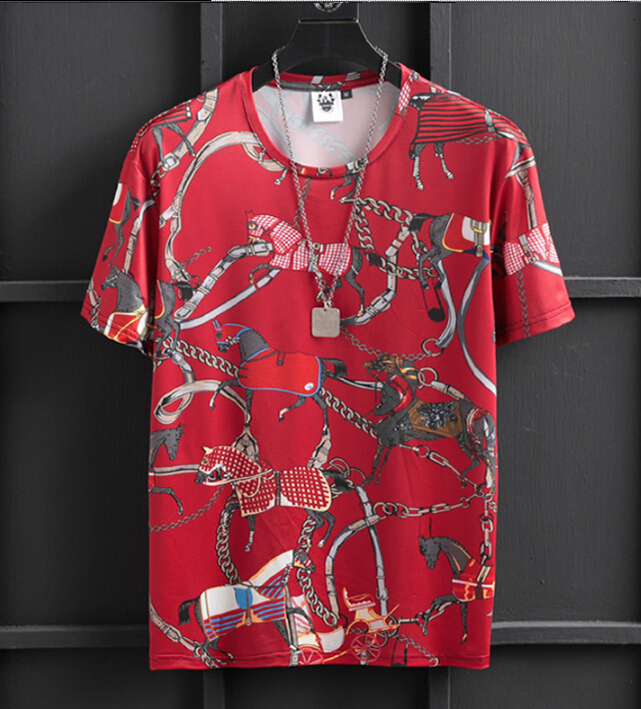 2021 New European-style Baroque Tshirt Short-sleeve Men's T-shirt British Court Style Cotton Printing Ice Half-mango Silk R5ox, As shown in the figure
2021 New European-style Baroque Tshirt Short-sleeve Men's T-shirt British Court Style Cotton Printing Ice Half-mango Silk R5ox, As shown in the figure