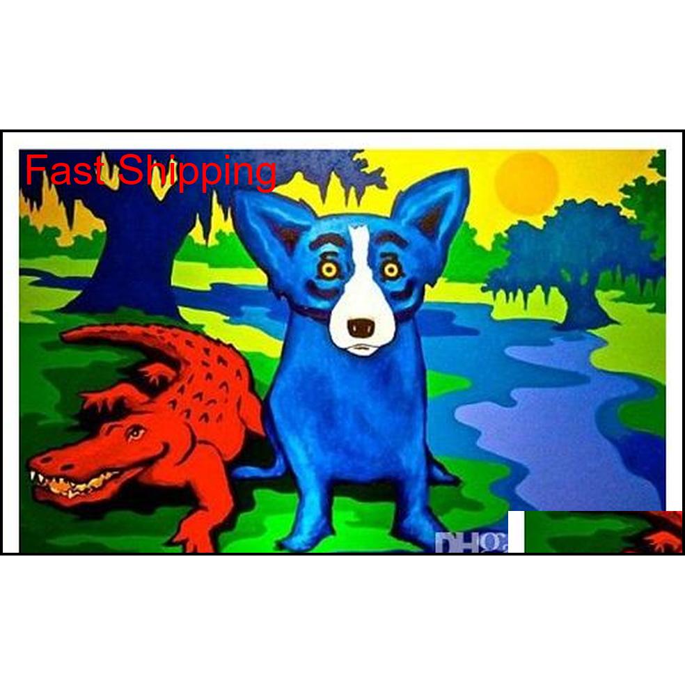 Large Handpainted & Hd Print George Rodrigue Animal Blue Dog Art Oil Painting Wall Art Home Decor On Canvas,multi Size qylSfq bdebaby
Large Handpainted & Hd Print George Rodrigue Animal Blue Dog Art Oil Painting Wall Art Home Decor On Canvas,multi Size qylSfq bdebaby