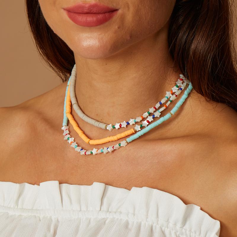 Chokers Endless Story Natural Five-Pointed Star Shell Mother Of Pearl Loose Spacer Beads Choker Necklace Beach Femme Jewelry
Chokers Endless Story Natural Five-Pointed Star Shell Mother Of Pearl Loose Spacer Beads Choker Necklace Beach Femme Jewelry