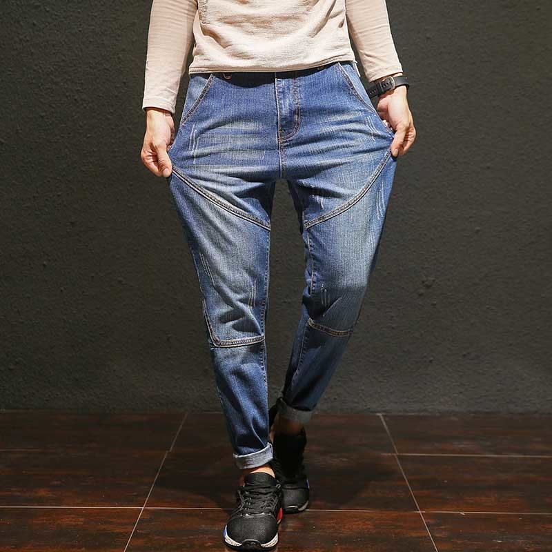 2021 New Patchwork Harem Casual Single Men Runners Wide Pants Jeans in Man's Blue Mode Clothes Hc0p
2021 New Patchwork Harem Casual Single Men Runners Wide Pants Jeans in Man's Blue Mode Clothes Hc0p