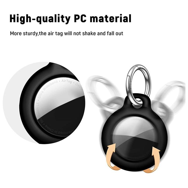 Keychains 4 Pack Silicone Case Compatible With Protective Cover Accessory For Airtags Case, Air Tag Keyc