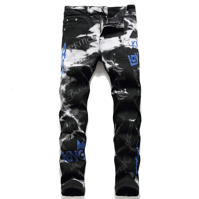 2021 New Men's Male Trousers Autumn Winter Fashion Denim Pants Printing Embroidery Jeans Style Stretch Personality 079 Zzyk, Black
2021 New Men's Male Trousers Autumn Winter Fashion Denim Pants Printing Embroidery Jeans Style Stretch Personality 079 Zzyk, Black