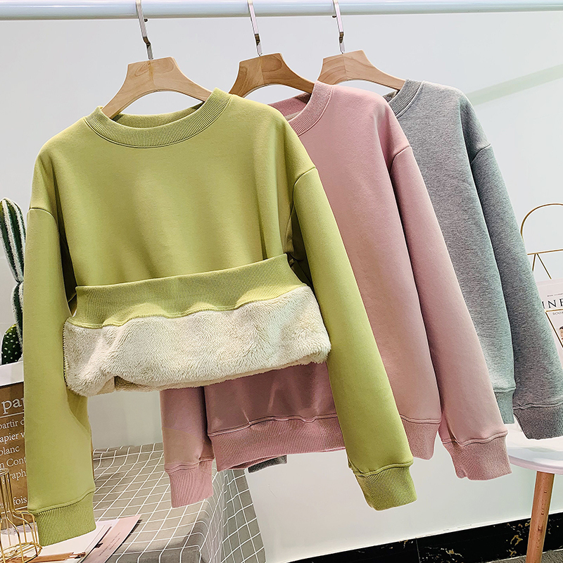 Jvzkass Plus cashmere women version of tide and winter models warm solid color thickening winter female hedging loose Z53 201102