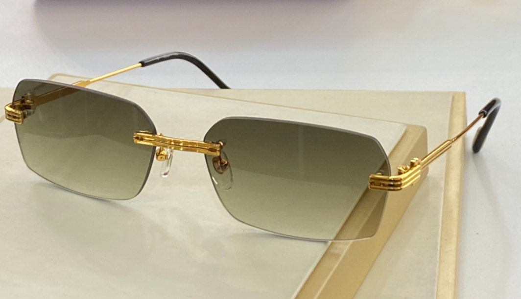 Rectangular Rimless Sunglasses 0271 Gold/Green Gradient Sunnies Sonnenbrille gafa de sol Men Fashion Sunglasses UV400 Protection Eyewear With Case
Rectangular Rimless Sunglasses 0271 Gold/Green Gradient Sunnies Sonnenbrille gafa de sol Men Fashion Sunglasses UV400 Protection Eyewear With Case