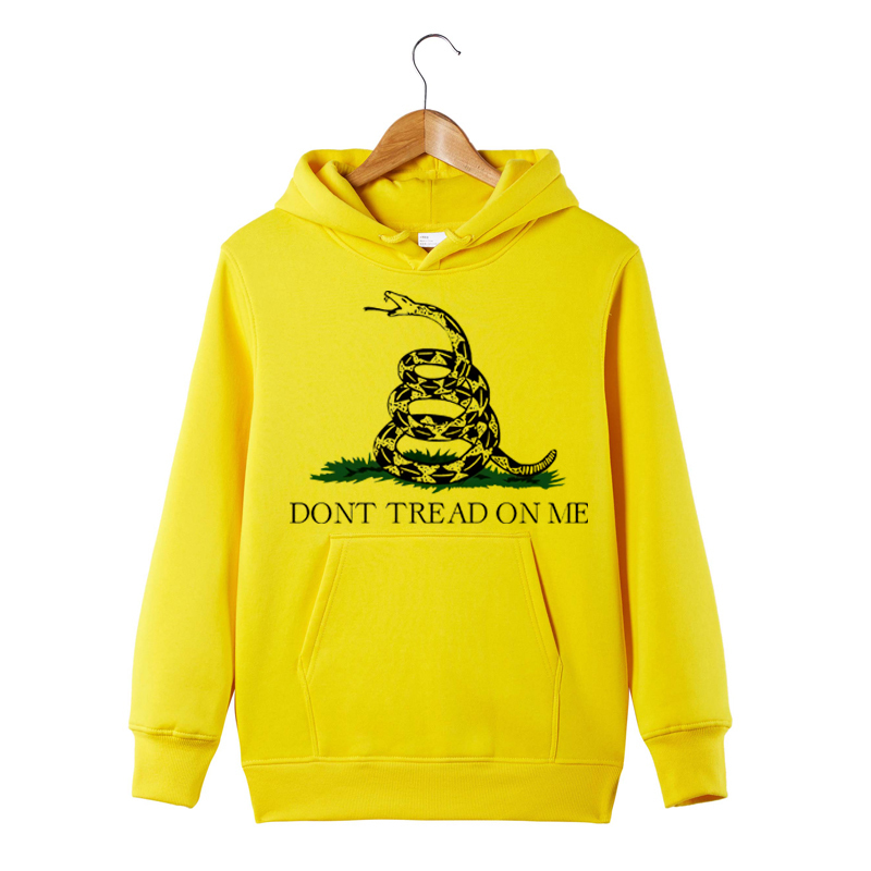 Gadsden Flag Hoodie Funny Don't Tread On Me HoodIe Sweatershirt Men Women Gadsden Pullover Hoodie Sweatershirt 201204