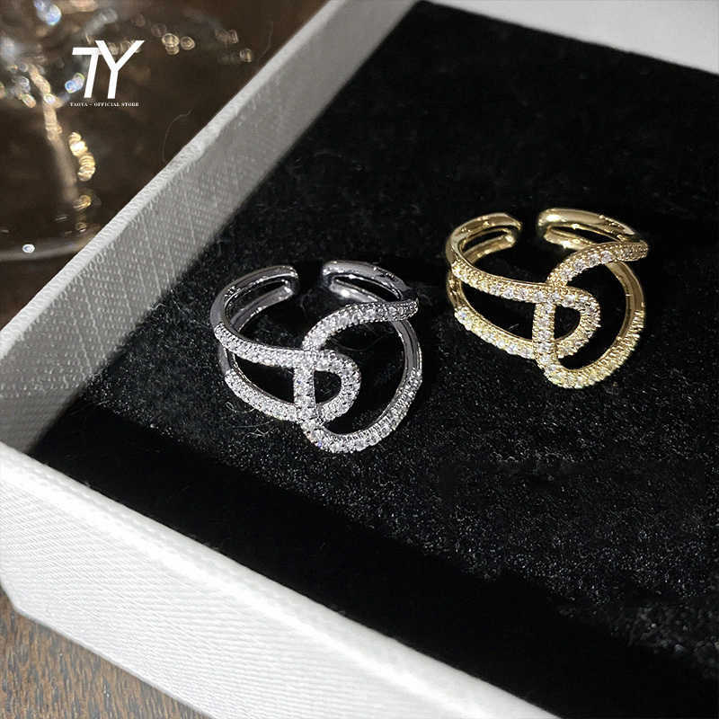 Luxury Zircon Geometric Design Gold Silvery Open Ring Fashion Korean Jewelry For Woman 2020 New Wedding Party Girl Delicate Ring X0715
Luxury Zircon Geometric Design Gold Silvery Open Ring Fashion Korean Jewelry For Woman 2020 New Wedding Party Girl Delicate Ring X0715