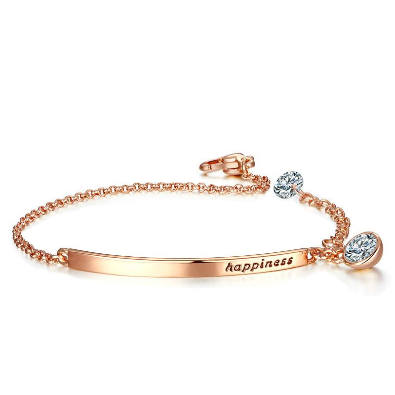 personalized Customized Rose Gold Bracelet with Crystal Zircon Women Jewelry Custom Engraved Lettering Name Girl Gift for Her
personalized Customized Rose Gold Bracelet with Crystal Zircon Women Jewelry Custom Engraved Lettering Name Girl Gift for Her