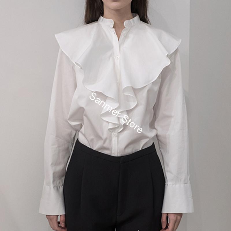 2021 New Camisa Feminina Branca De Algodo Babados Gola Escritrio Senhora Topos Nico Breasted Manga Comprida Blusa Nova Lhj8, Black
2021 New Camisa Feminina Branca De Algodo Babados Gola Escritrio Senhora Topos Nico Breasted Manga Comprida Blusa Nova Lhj8, Black