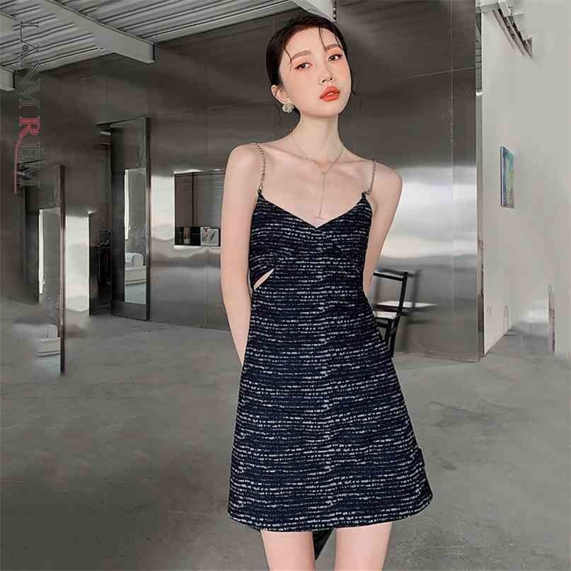 Women Sling Dress Navy Blue Girl V Neck Thin Backless Suspender Temperament Loose Fit Fashion Summer 2H618 210526
Women Sling Dress Navy Blue Girl V Neck Thin Backless Suspender Temperament Loose Fit Fashion Summer 2H618 210526