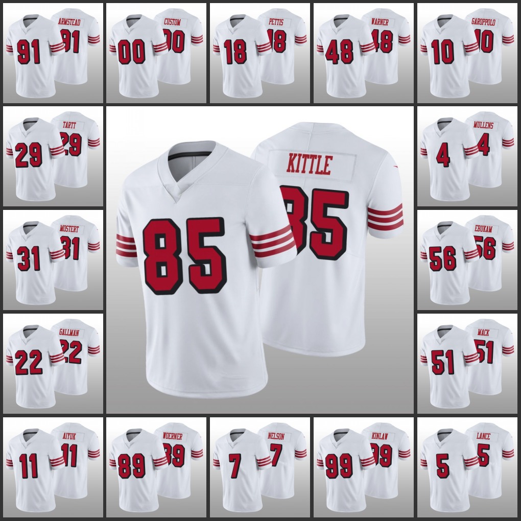 San Francisco49ersMen Women Youth #5 Trey Lance 85 George Kittle 99 Javon Kinlaw 11 Brandon Aiyuk Custom White Color Rush Limited Jersey
San Francisco49ersMen Women Youth #5 Trey Lance 85 George Kittle 99 Javon Kinlaw 11 Brandon Aiyuk Custom White Color Rush Limited Jersey