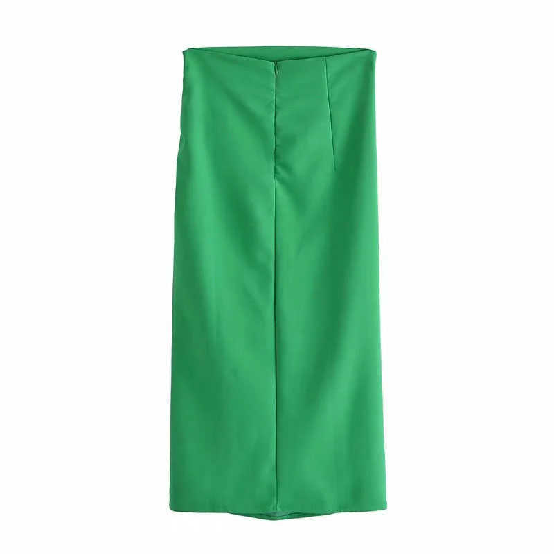 Nlzgmsj Za Skirts Womens Two Piece Set Linen Blend Cropped Women Shirt Draped Skirt Autumn Fashion Casual Dress Sets 06 210825