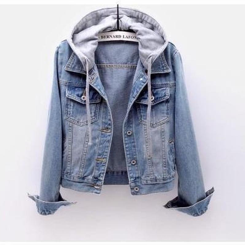 Denim Short Jacket Women's Short Spring and Autumn Korean Version of The New Long-sleeved Slim Hooded Jacket All-match Student Jacket, Black;brown
Denim Short Jacket Women's Short Spring and Autumn Korean Version of The New Long-sleeved Slim Hooded Jacket All-match Student Jacket, Black;brown