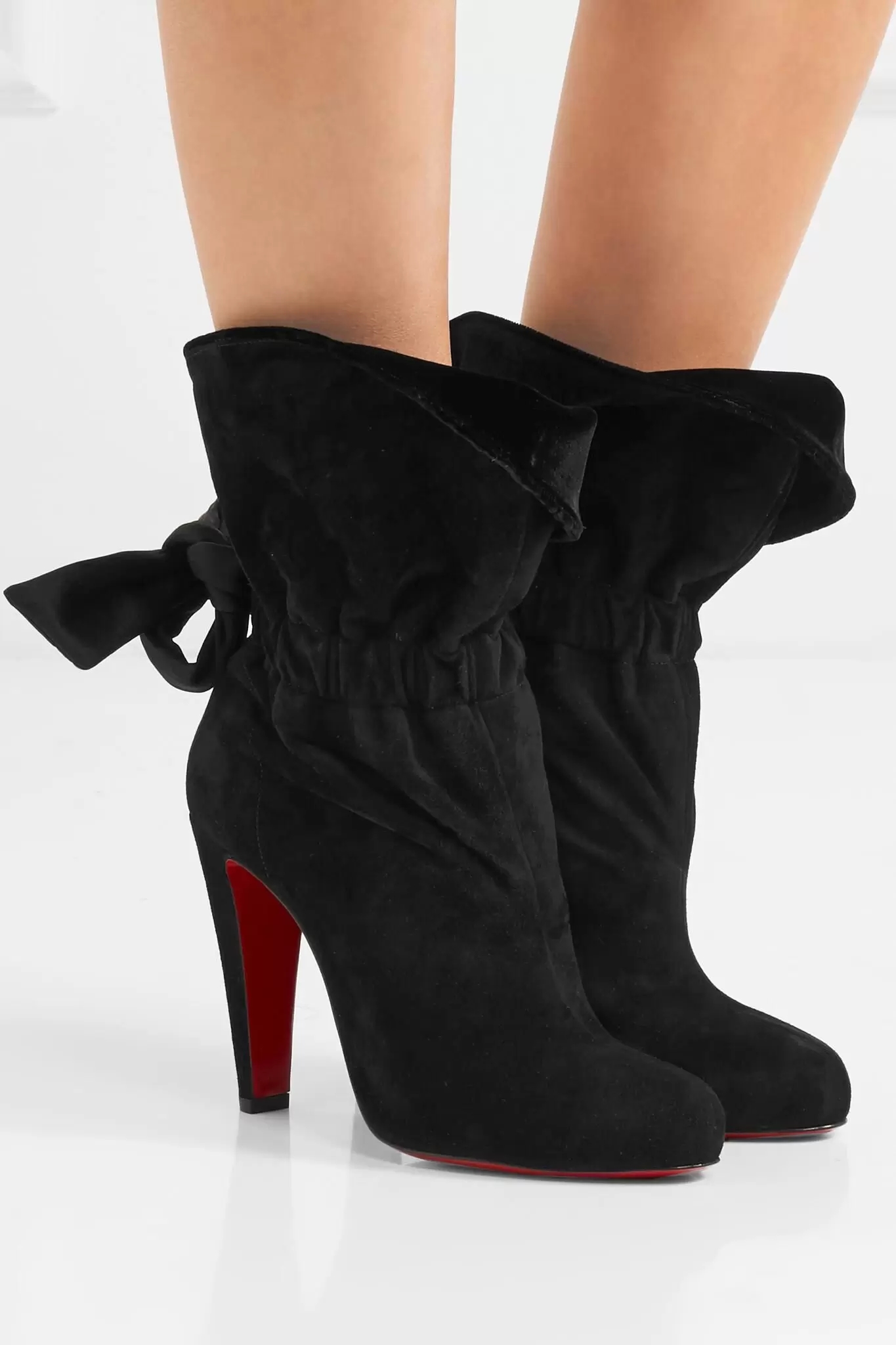 Winter Brand Luxurious Red Bottoms Kristofa Ankle Boots Women High Heels Black Suede Leather Fashion Lady Booty With Box EU44
Winter Brand Luxurious Red Bottoms Kristofa Ankle Boots Women High Heels Black Suede Leather Fashion Lady Booty With Box EU44
