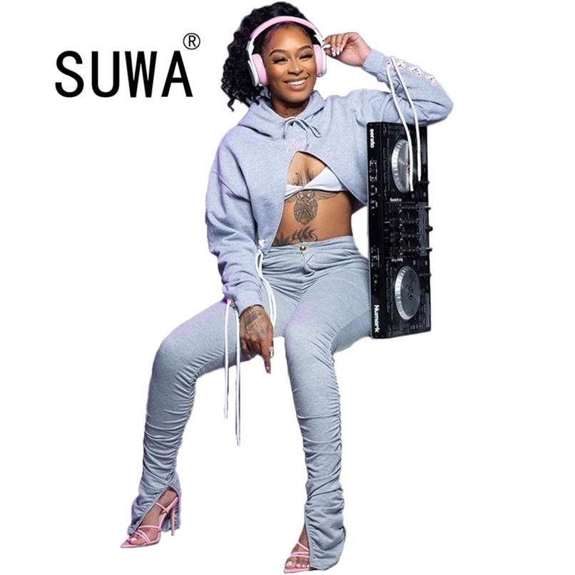 Gray Two Piece Outfits Women Sets Clothes Long Sleeve Trendy Chic Hoodies Crop Top And Stacked Leggings Trousers Wholesale 210525
Gray Two Piece Outfits Women Sets Clothes Long Sleeve Trendy Chic Hoodies Crop Top And Stacked Leggings Trousers Wholesale 210525
