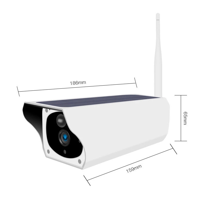 HD 1080P Solar Powered Wireless WiFi IP Camera Outdoor Security Home CCTV Camera with 64G Memory Card