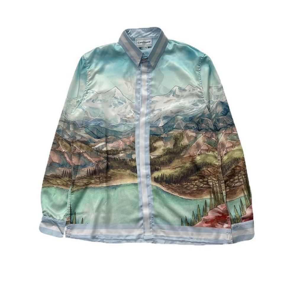 Casablanca Fashion Outlet 21SS spotted dog digital printed silk long sleeve shirt for men and women
Casablanca Fashion Outlet 21SS spotted dog digital printed silk long sleeve shirt for men and women