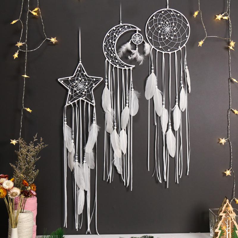Moon Feather Dream Catcher Exquisite Handmade Moon Car Pendant Bedroom Dormitory Home Decoration dreamcatcher children room new
Moon Feather Dream Catcher Exquisite Handmade Moon Car Pendant Bedroom Dormitory Home Decoration dreamcatcher children room new