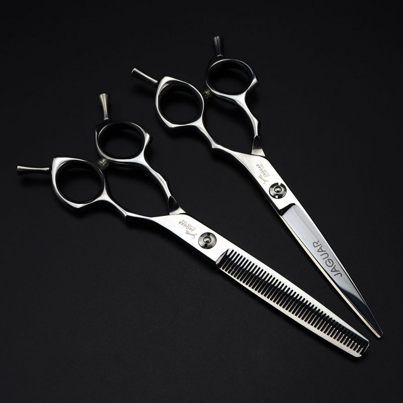 new arrival JAGUAR 6.5 inch hair scissors 6CR professional barber thinning cutting scissors Double tail