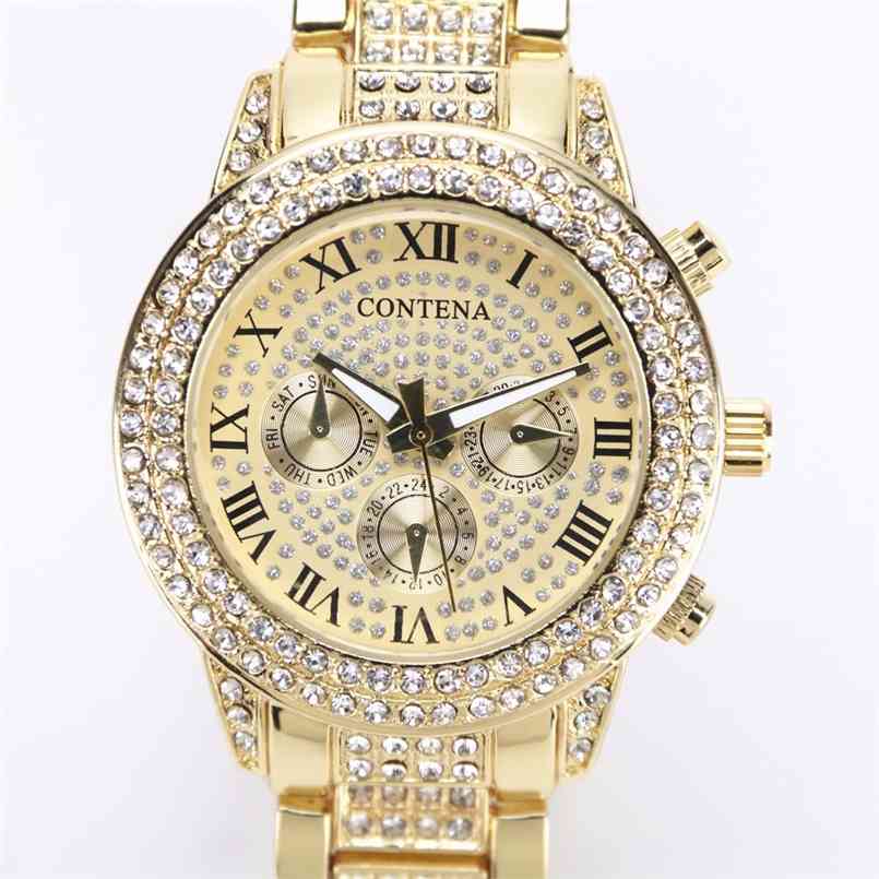 Gold Watch Women Luxury Brand Geneva Ladies Quartz-Watch Gifts For Girl Full Stainless Steel wrist watches 210707, Rose
Gold Watch Women Luxury Brand Geneva Ladies Quartz-Watch Gifts For Girl Full Stainless Steel wrist watches 210707, Rose