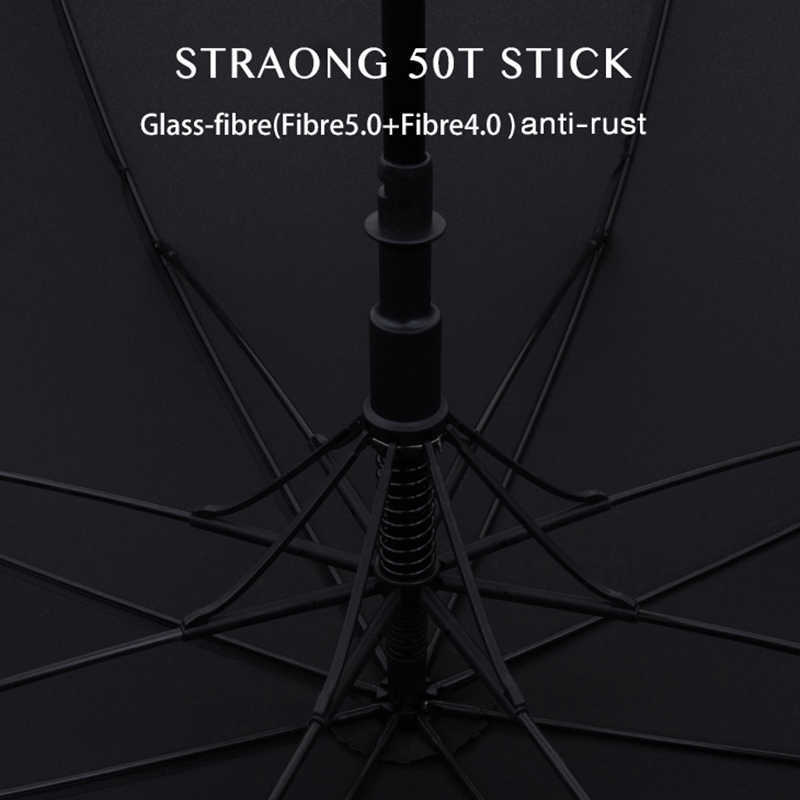 Parachase 132cm Big Umbrella Men Business Strong Long Handle Rain Women Windproof Stick Golf Large s Wooden 8K 210721