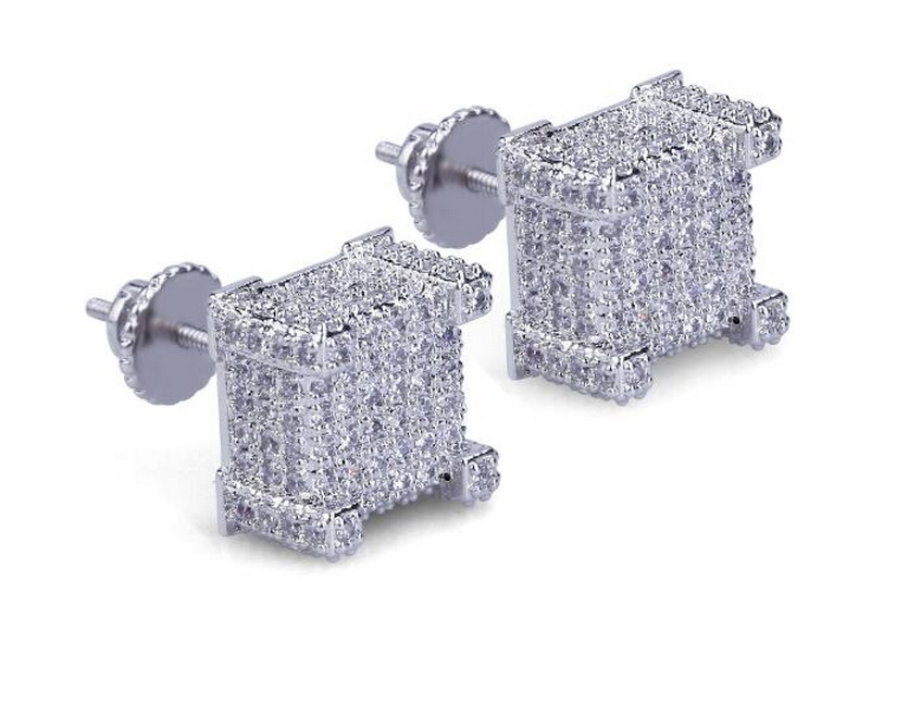 0.95 Ct Round Solitaire Lad Diamond Stud Earrings 14K White Gold Plated Over Screw Backs
0.95 Ct Round Solitaire Lad Diamond Stud Earrings 14K White Gold Plated Over Screw Backs