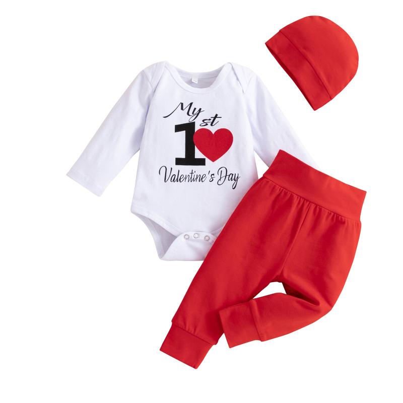 Clothing Sets Valentine's Day Outfit Baby Boy Girls My First Cap Long Sleeve Romper And Heart Pants Clothes Set Christmas, White
Clothing Sets Valentine's Day Outfit Baby Boy Girls My First Cap Long Sleeve Romper And Heart Pants Clothes Set Christmas, White