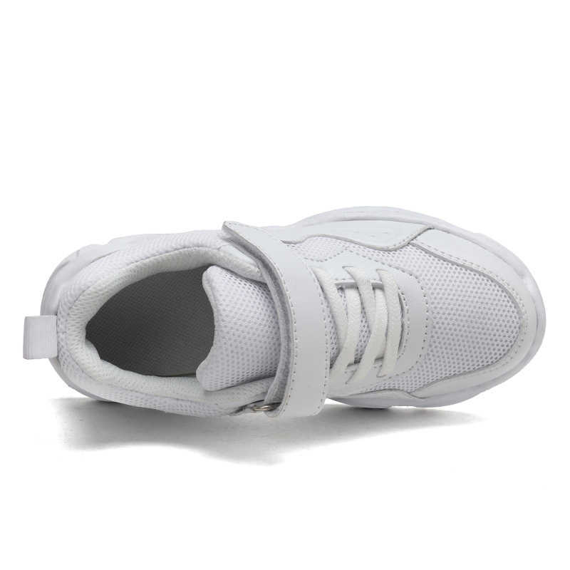 Kids Running Shoes Boys Rubber Sole Boys Walking Shoe Children Comfortable School Boy Sneakers Black Leather Sport Kid Shoes Y0809