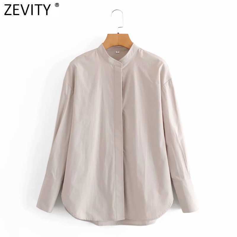 Zevity Women Simply Solid Color Stand Collar Casual Smock Blouse Office Lady Retro Single Breasted Shirt Chic Blusas Tops LS7532 210603, As pic ls7532aazz
Zevity Women Simply Solid Color Stand Collar Casual Smock Blouse Office Lady Retro Single Breasted Shirt Chic Blusas Tops LS7532 210603, As pic ls7532aazz