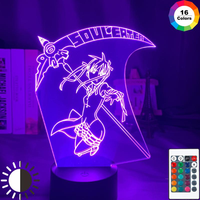 Night Lights Anime Soul Eater Maka Albarn Figure Kids Led Light For Home Decoration Girls Room Bedside Desk 3d Lamp Gift Color Changing
Night Lights Anime Soul Eater Maka Albarn Figure Kids Led Light For Home Decoration Girls Room Bedside Desk 3d Lamp Gift Color Changing