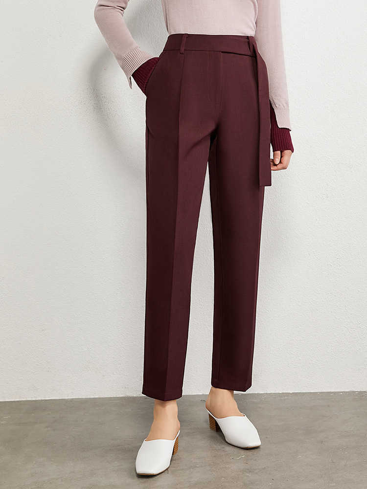 Minimalism Autumn Women's Pants OLstyle Suit Causal Solid High Waist Straight Women Trousers Female 12030406 210527