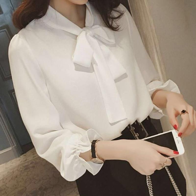 2021 Spring Chiffon Shirt For Women Korean Style Pullovers Shirt Bowknot Decor Princess Sleeve Oversize Versatile Blouse Female, White
2021 Spring Chiffon Shirt For Women Korean Style Pullovers Shirt Bowknot Decor Princess Sleeve Oversize Versatile Blouse Female, White