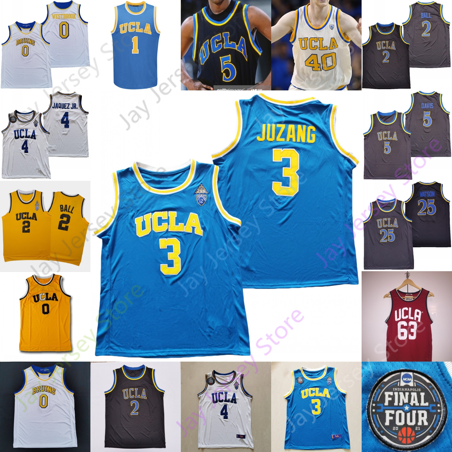 2021 Final four 4 UCLA Basketball Jersey NCAA College Jaime Jaquez Jr. Johnny Juzang Cody Riley Jules Bernard Jaylen Clark Westbrook Holiday LaVine Peyton Watson, Blue i
2021 Final four 4 UCLA Basketball Jersey NCAA College Jaime Jaquez Jr. Johnny Juzang Cody Riley Jules Bernard Jaylen Clark Westbrook Holiday LaVine Peyton Watson, Blue i