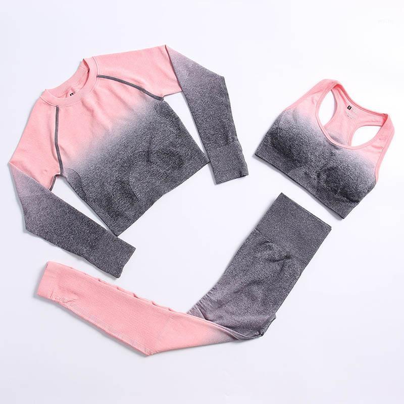 Yoga Outfit Seamless Women' Set Gradient Fitness Sportswear 2021 Long Sleeve High Waist Tight Running, Orange red bra
Yoga Outfit Seamless Women' Set Gradient Fitness Sportswear 2021 Long Sleeve High Waist Tight Running, Orange red bra