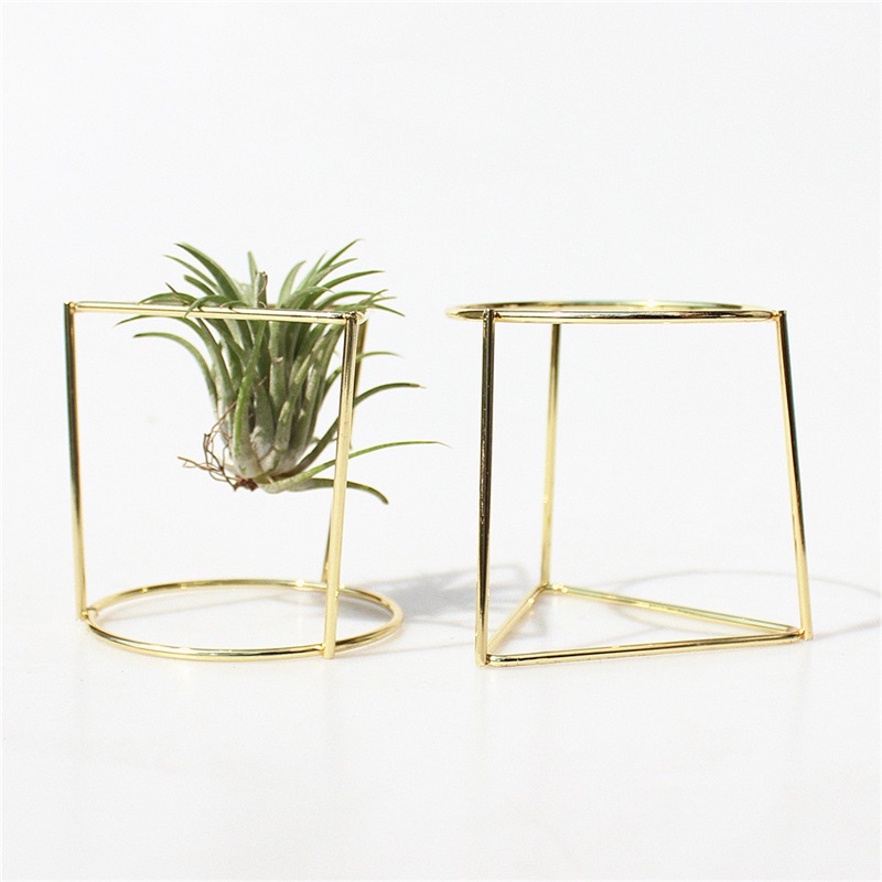 Newly Flower Pot Geometric Metal Rack Plant Care Display Holder Stand Garden Decor RRD6676 Free shipping