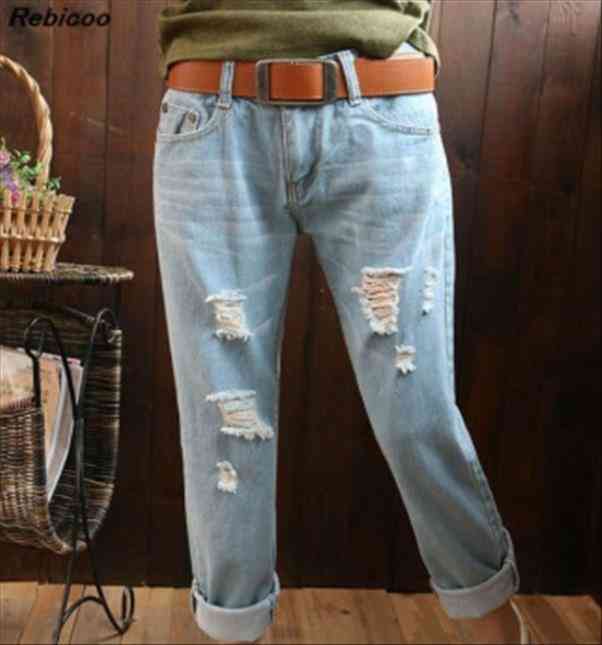 casual boyfriend denim retro torn womens jean tight fitting pencil plus size harlan high waist pantants calca feminina, Blue
casual boyfriend denim retro torn womens jean tight fitting pencil plus size harlan high waist pantants calca feminina, Blue