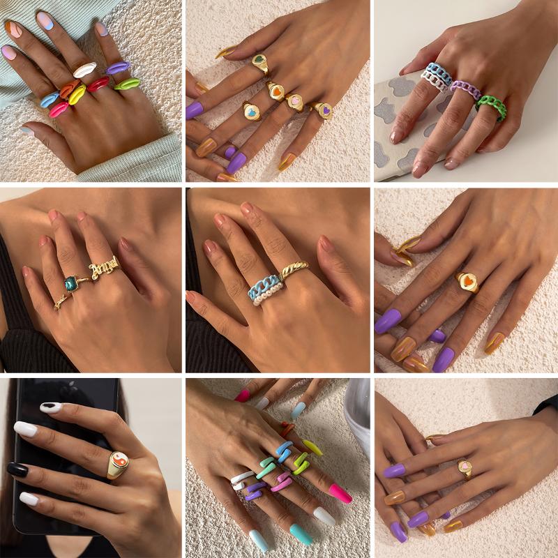 Cluster Rings Ingemark Ins Colorful Love Heart For Women Vintage Couple Tai Chi Finger Ring Exquisite Wild 2021 Trend Y2K Boho Jewelry, Golden;silver
Cluster Rings Ingemark Ins Colorful Love Heart For Women Vintage Couple Tai Chi Finger Ring Exquisite Wild 2021 Trend Y2K Boho Jewelry, Golden;silver