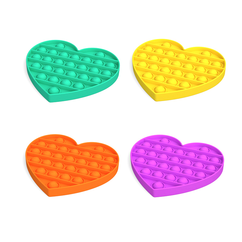 New Silicone Heart Shape Fidget Toys Push Pop Bubbles Toy Pop Simple Dimple it Reusable Antistress Decompression Toy for Kids Adults
New Silicone Heart Shape Fidget Toys Push Pop Bubbles Toy Pop Simple Dimple it Reusable Antistress Decompression Toy for Kids Adults