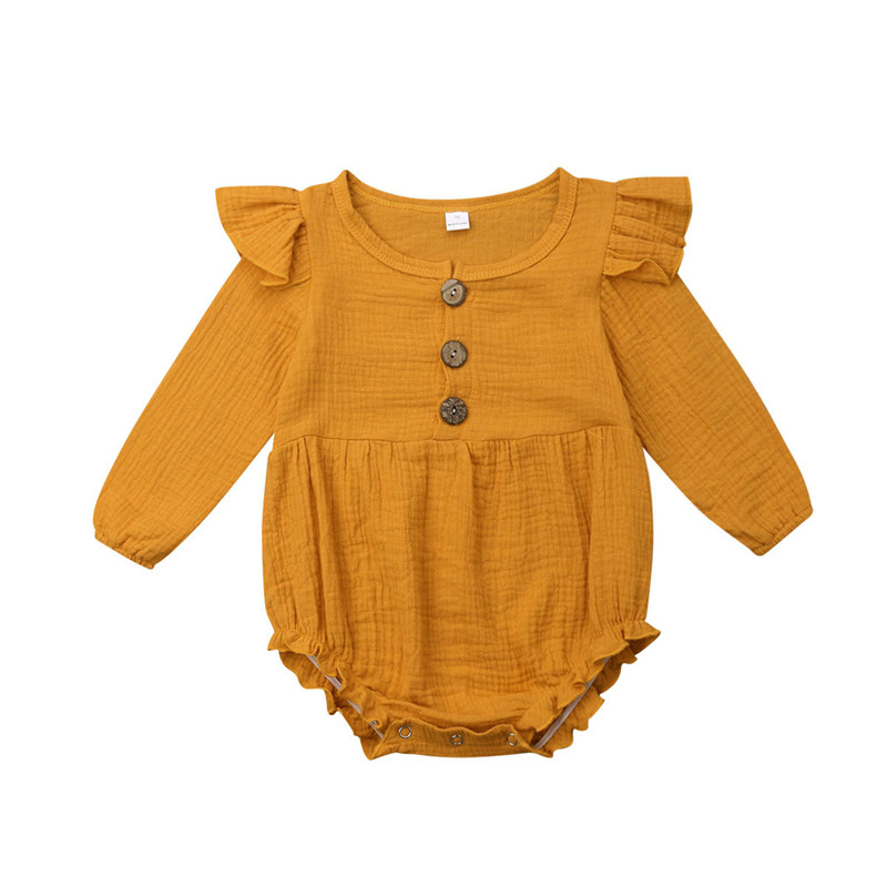 Infant Clothes Baby Girl Long Sleeve Cotton Romper Girls Ruffles Solid Causal Jumpsuit Newborn Sunsuit Summer Clothing, Pink
Infant Clothes Baby Girl Long Sleeve Cotton Romper Girls Ruffles Solid Causal Jumpsuit Newborn Sunsuit Summer Clothing, Pink